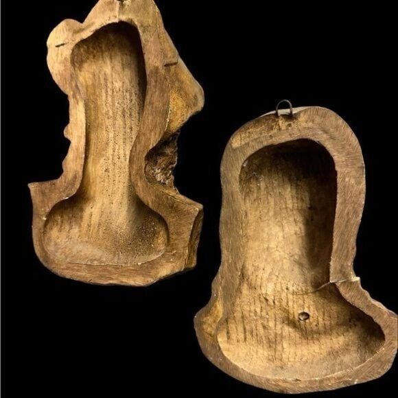 Charming Vintage Bavarian Wall Hanging Decor Set - German Man with Pipe & Woman - Picture 3 of 6